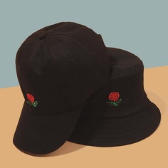 Мужская шляпа и бейсболка с вышивкой розы Shein