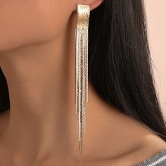 Металлические серьги с бахромой Shein