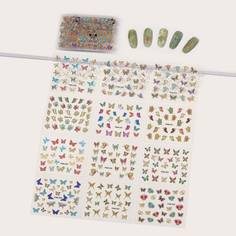 Наклейка для ногтей с рисунком бабочки 30 листов Shein