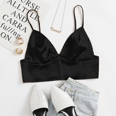 Атласный топ Shein