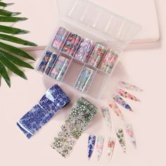 10 рулонов наклейка для ногтей с цветочным узором Shein