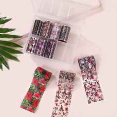 10шт наклейка для ногтей с цветочным узором Shein