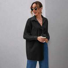 Топ с карманом и пуговицами Shein