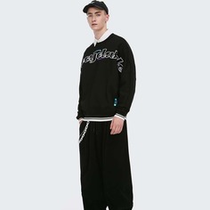 с вышивкой буква Повседневный Мужские толстовки Shein