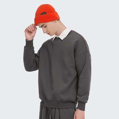 Мужской однотонный свитшот Shein