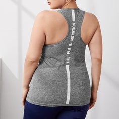 Лозунг Спортивные топы размера плюс Shein