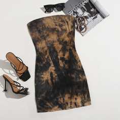 трикотажный тай дай Повседневный Платья размер плюс Shein