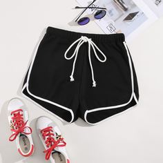 на кулиске Спортивный Шорты Shein