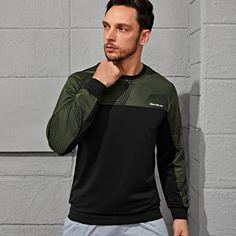 Спортивный Мужские Спортивные Свитшоты Shein