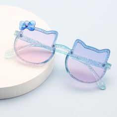 Детские солнцезащитные очки в оправе в форме кошки Shein