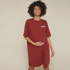 буква Повседневный Платья для беременных Shein