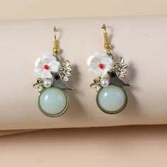 Круглые серьги-подвески с искусственными жемчугами Shein