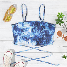 Топ на подтяжках с принтом тай-дай Shein