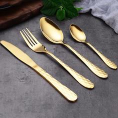 4шт набор столовых приборов из нержавеющей стали Shein