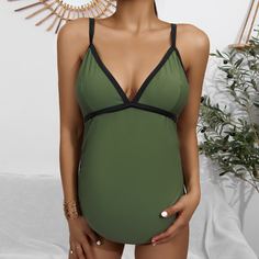со сборками Повседневный Купальник для беременных Shein