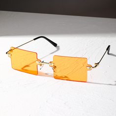 Квадратные солнцезащитные очки без оправы Shein