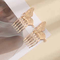2шт заколка для волос с бабочкой Shein