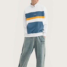 с вышивкой Контрастный цвет Улица Мужские толстовки Shein