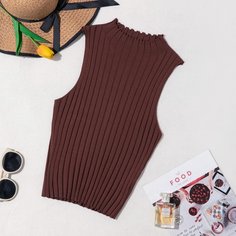 Трикотажный жилет в рубчик Shein