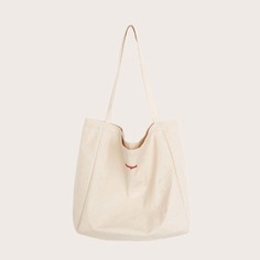 Холщовая сумка-тоут с вышивкой Shein