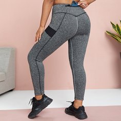 Спортивные колготки оверсайз супер-стрейч с краской Shein