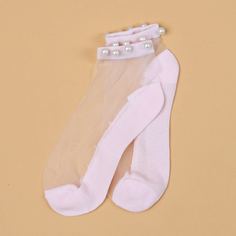 Носки с искусственным жемчугом Shein