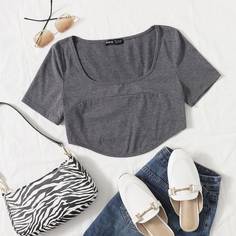 Кроп футболка Shein