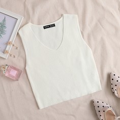 Вязаный жилет в рубчик Shein
