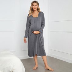 Одноцветный Повседневный Домашняя одежда для беременных Shein