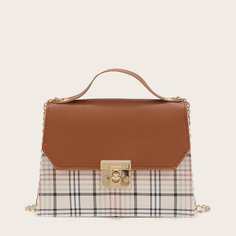 Сумка-сэтчел в клетку Shein