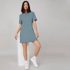 Однотонное платье-футболка Shein