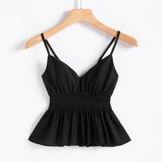 Простой топ со складками Shein