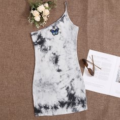 Аппликация Животный Повседневный Платье Shein