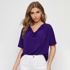 Однотонная футболка Shein