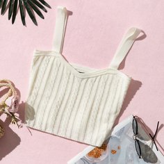 Вязаный кроп топ Shein