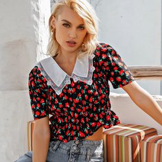 Блузка с цветочным принтом Shein