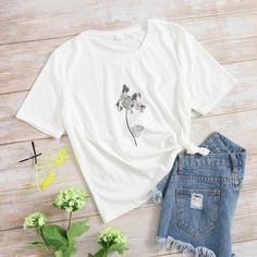 Животный Повседневный Футболки Shein