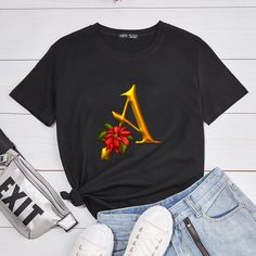 Футболка с оригинальным принтом Shein