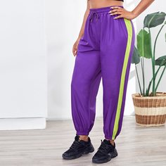 Спортивные брюки размера плюс на кулиске Shein