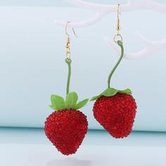 Серьги-подвески в форме клубники Shein