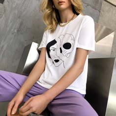 Объект Повседневный Футболки Shein