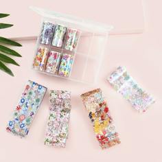 10 рулонов наклейка для ногтей с цветочным узором Shein