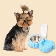 1 набор миска для домашних животных с бутылкой для питья Shein