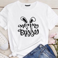 буква Повседневный Футболки Shein