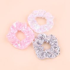 3шт резинка для волос с блестками для девочек Shein