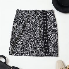 Юбка на крючке с принтом Shein