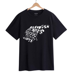 Футболка с принтом гепарда Shein