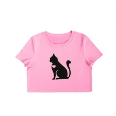 Животный Повседневный Футболки Shein