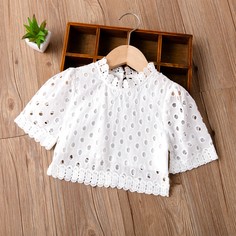 Одноцветный Бохо Блузы для девочек Shein