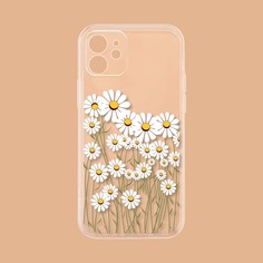 Прозрачный чехол для телефона с узором маргаритки Shein